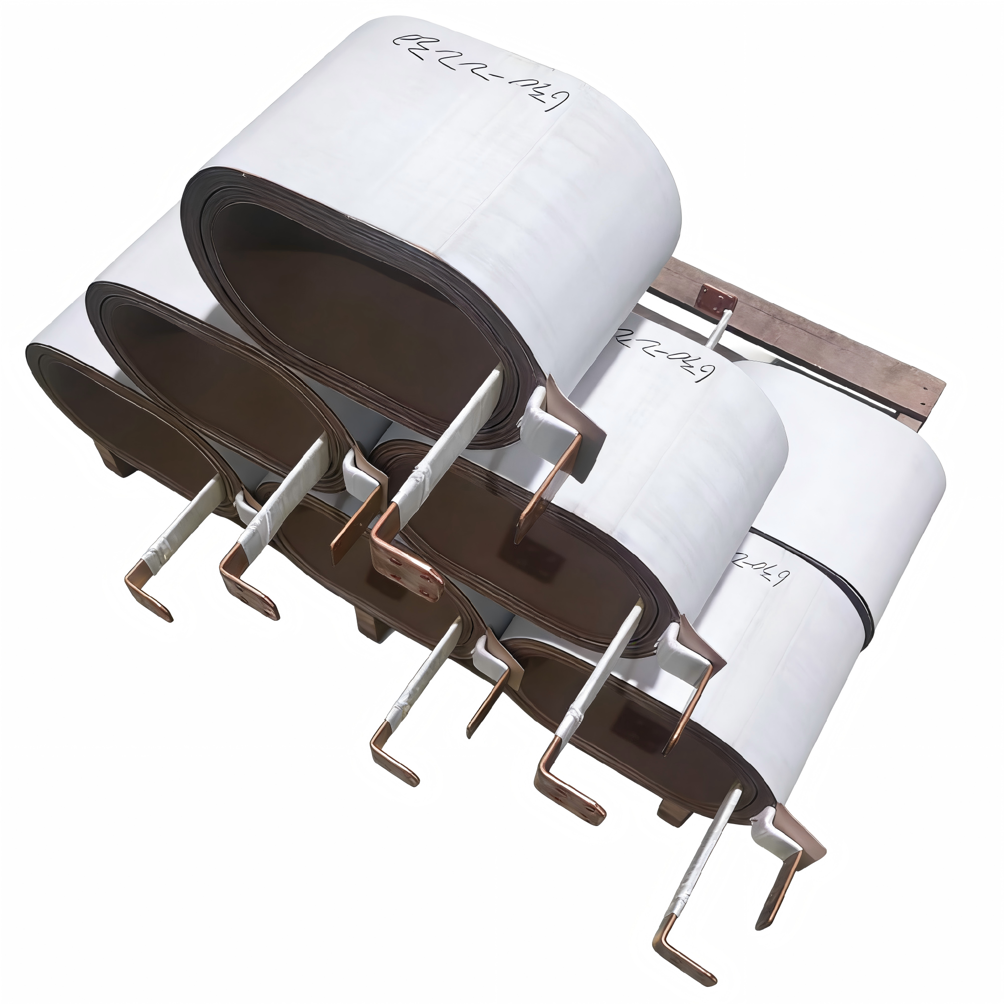 Low voltage foil wound coil of flame-retardant and pressure resistant oil immersed transformer