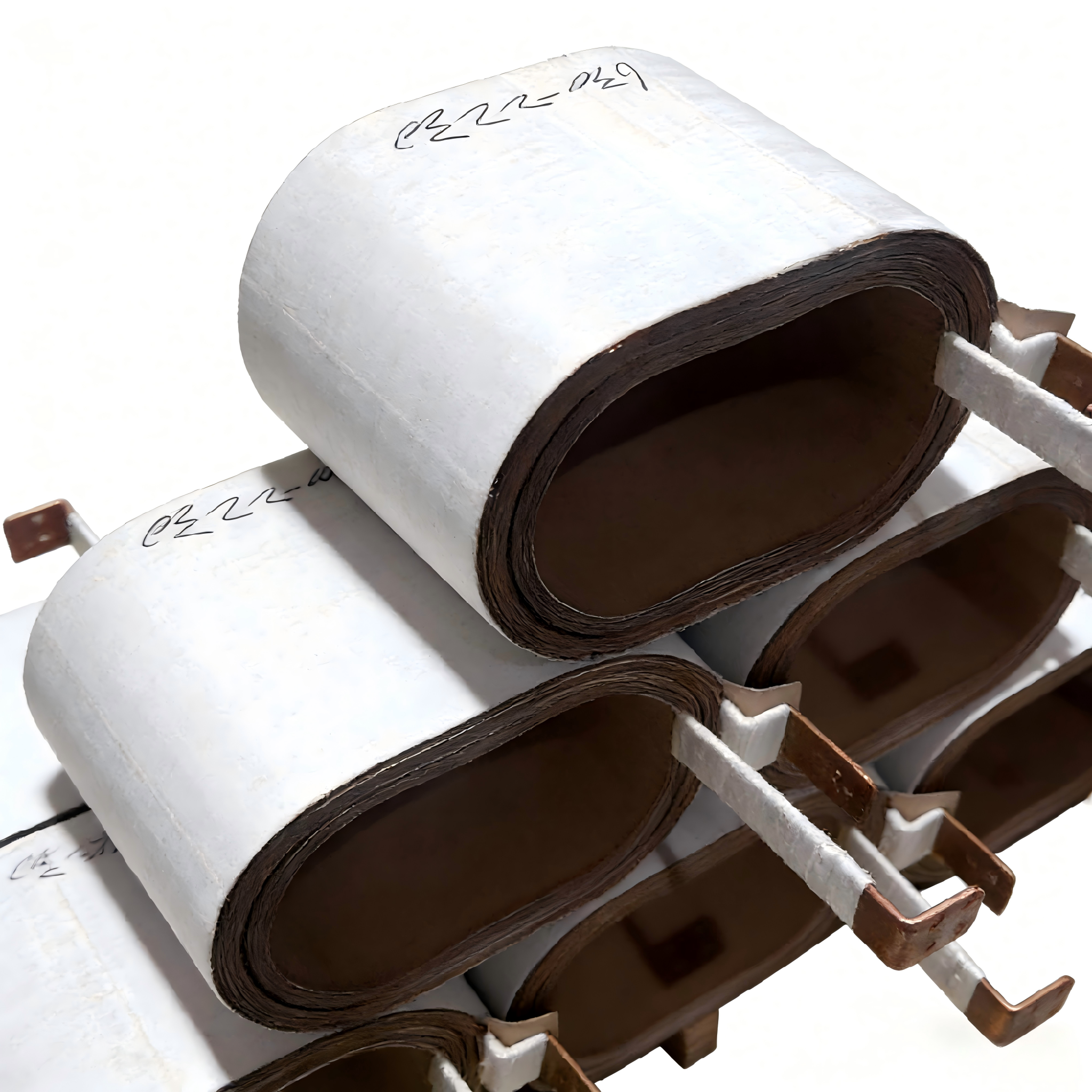 Low voltage foil wound coil of flame-retardant and pressure resistant oil immersed transformer