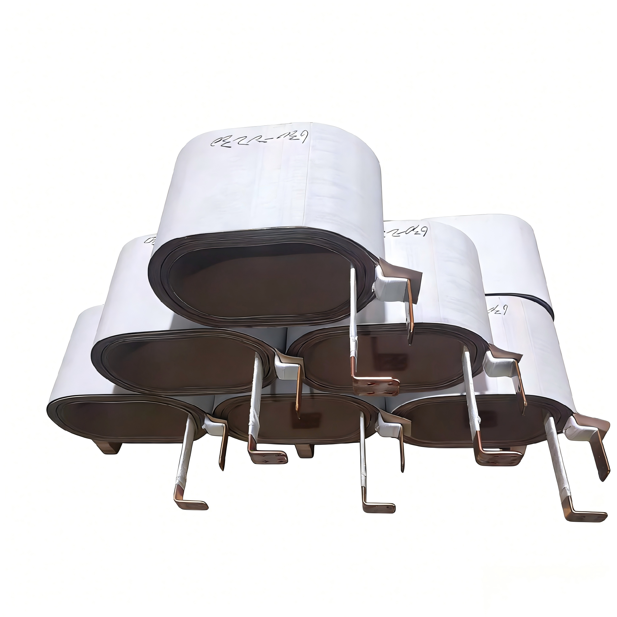 Low voltage foil wound coil of flame-retardant and pressure resistant oil immersed transformer